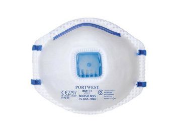 Porálarc, egyszer használatos, FFP2, 10 db, fehér (MED119