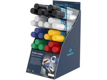 Akril marker display, 15 mm, SCHNEIDER Paint-It 330 , vegyes színek (TSC330V624D)