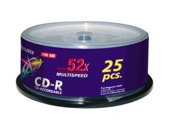 FujiFilm CD-R 700MB 52x hengeres, 25db