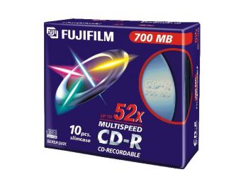 FujiFilm CD-R 700MB 52x SLIM/vékony  tokos, 10db