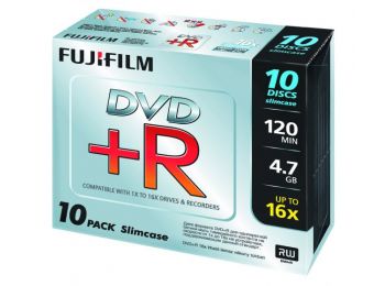 FujiFilm DVD+R 4.7GB 16x SLIM/vékony tokos, 10db