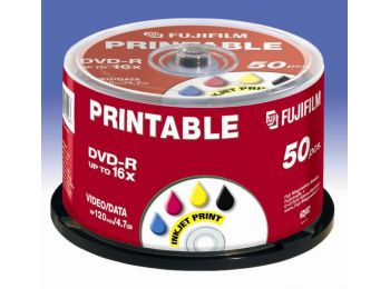 FujiFilm DVD-R 4.7GB 16x Inkjet Consumer hengeres, 50db