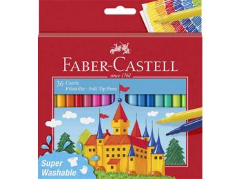 Filctoll készlet, FABER-CASTELL, 36 különböző szín Cas