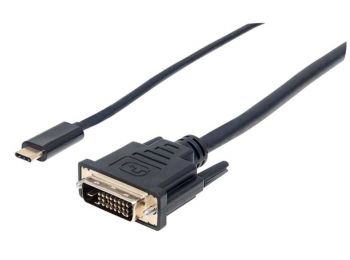 USB-C - DVI kábel, 2 m, MANHATTAN (MA152457)