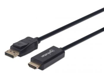 HDMI-Displayport kábel, 3 m, FullHD (1080p), MANHATTAN (MA153188)