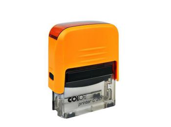 Bélyegző, COLOP Printer C 20, neon narancs ház és védőtalp (IC1372079)