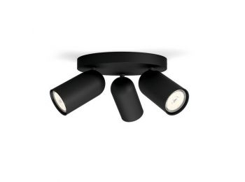 Philips PONGEE fekete hármas billenthető lámpatest, GU10/