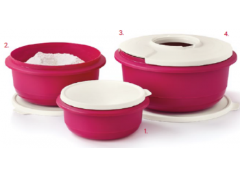 Új Generációs Kelesztő tál piros szett Fröcsitetővel 