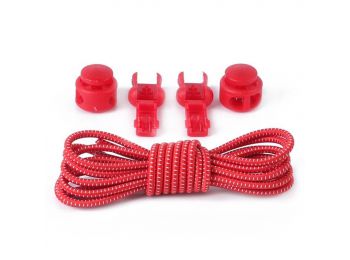 (5 színben) Elasztikus cipőfűző - Piros