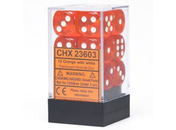 Chessex dobókocka szett - hat oldalú - narancssárga (12 d