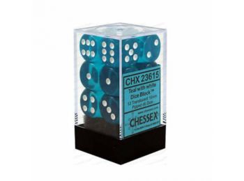 Chessex dobókocka szett - hat oldalú - türkiz (12 db) - /