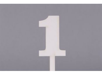 Fehér nagy 1-es szülinapi sziluett tortadísz