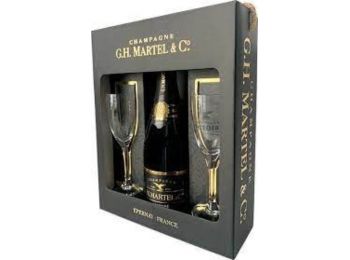 G.H.Martel Prestige Brut Champagne 12% 0,75L pdd. + 2 pohár