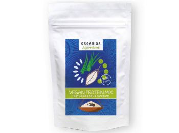 Organiqa 100% Supergreens-Baobab Vegán Fehérje Mix 400g