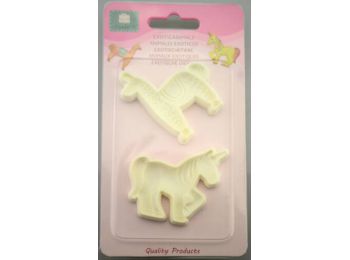 2 részes exotikus állatok (láma és unikornis) fondant ki