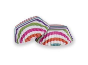 100 db-os színes mintás minimuffin papír