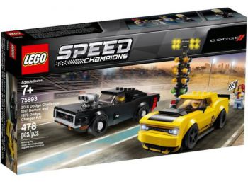 LEGO Speed Champions 75893 - 2018 Dodge Challenger SRT Demon és 1970 Charger R/T