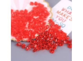 Acryl kristály - halvány piros