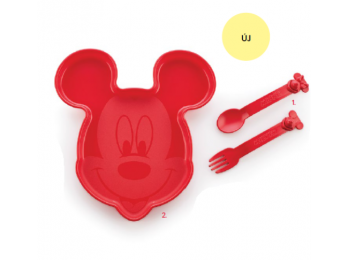 Disney Mickey Evőeszköz és tányér szett Tupperware
