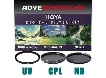Hoya Digital Filter Kit UV,CPL,ND 52mm szűrőkkel