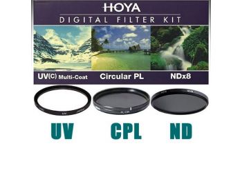 Hoya Digital Filter Kit UV,CPL,ND 55mm szűrőkkel