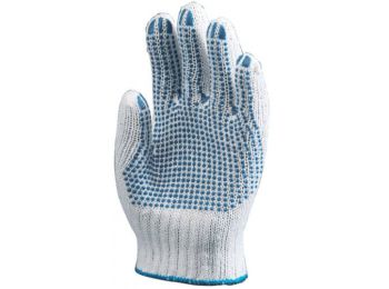 KÖTÖTT PES/PAMUT FÉRFI KESZTYŰ, TENYERÉNPETTYEK