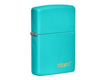 Zippo Öngyújtó, Classic Flat Turquoise Zippo Logo 49454ZL
