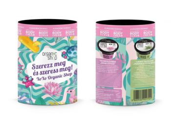 Organic Shop szerezz meg és szeress meg csomag - Provance-i citromfű testradír és Indiai lótusz testápoló krém, 2x250 ml