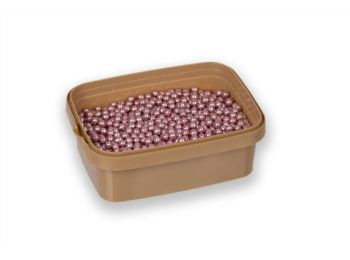 5 mm-es metál rózsaszín cukorgyöngy 20 dkg