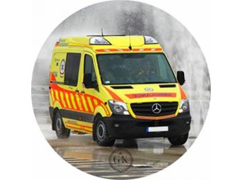 Sárga mentőautó tortaostya