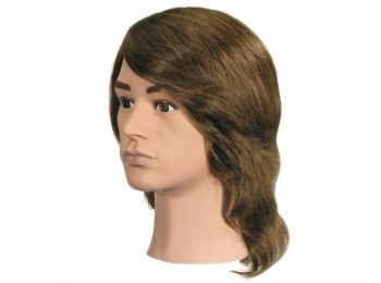Eurostil férfi babafej humán hajjal, 20 cm