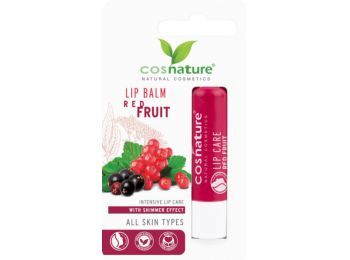 Cosnature Ajakbalzsam piros  gyümölcsökkel, 4.8 g