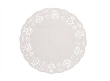 100 db 36 cm-es fehér kerek tortacsipke