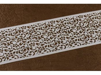 Cseresznyevirág és rózsa mintás torta stencil