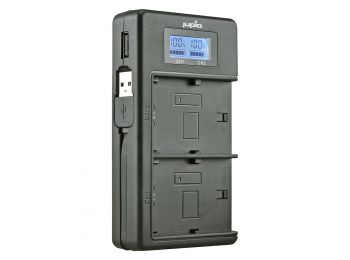 Jupio USB duo töltő LCD kijelzővel Panasonic DMW-BLF19E a
