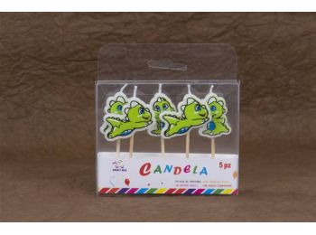 5 részes kölyök dínó alakú tortagyertya készlet