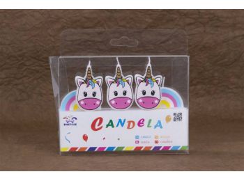 5 részes unikornis és szivárvány alakú tortagyertya ké