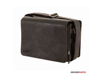 Kalahari Fotós táska bőr KAAMA L-22, valódi bőr oldalt�