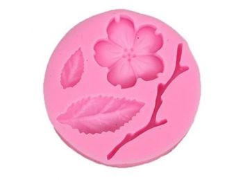 4 adagos virág, levél és ág alakú szilikon formázó