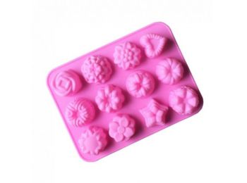 12 adagos különböző virág mintás szilikon minimuffin s