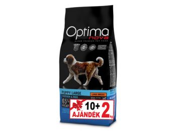 Visán Optimanova Dog Puppy Large Chicken&Rice 10+2 kg
