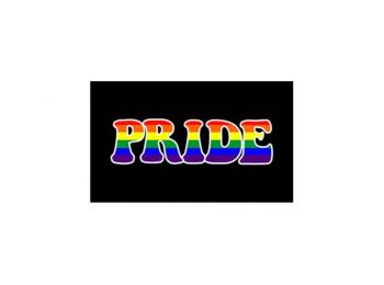LMBT szivárványzászló Budapest Pride feliratos zászló 