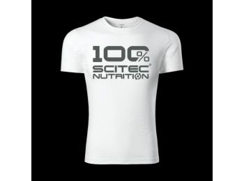 100% Scitec Nutrition póló férfi fehér XL