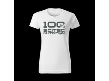 100% Scitec Nutrition póló női fehér XS
