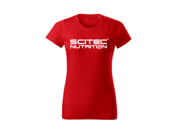 Basic Scitec Nutrition póló női piros XS