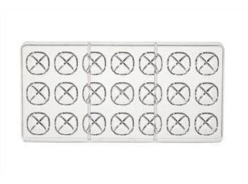 21 adagos vágott félgömb alakú polikarbonát bonbon form