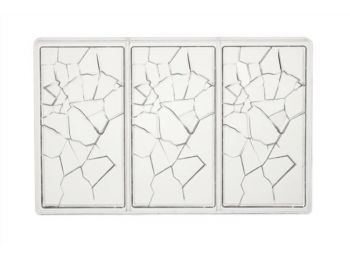 3 adagos töredezett mintás polikarbonát tábla csoki form