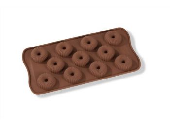 11 adagos csíkos minifánk alakú szilikon bonbon forma