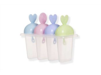 4 adagos szíves műanyag jégkrém készítő