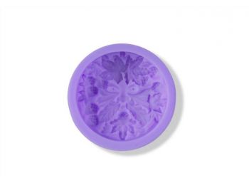 Levél mintás kör alakú szilikon fondant formázó